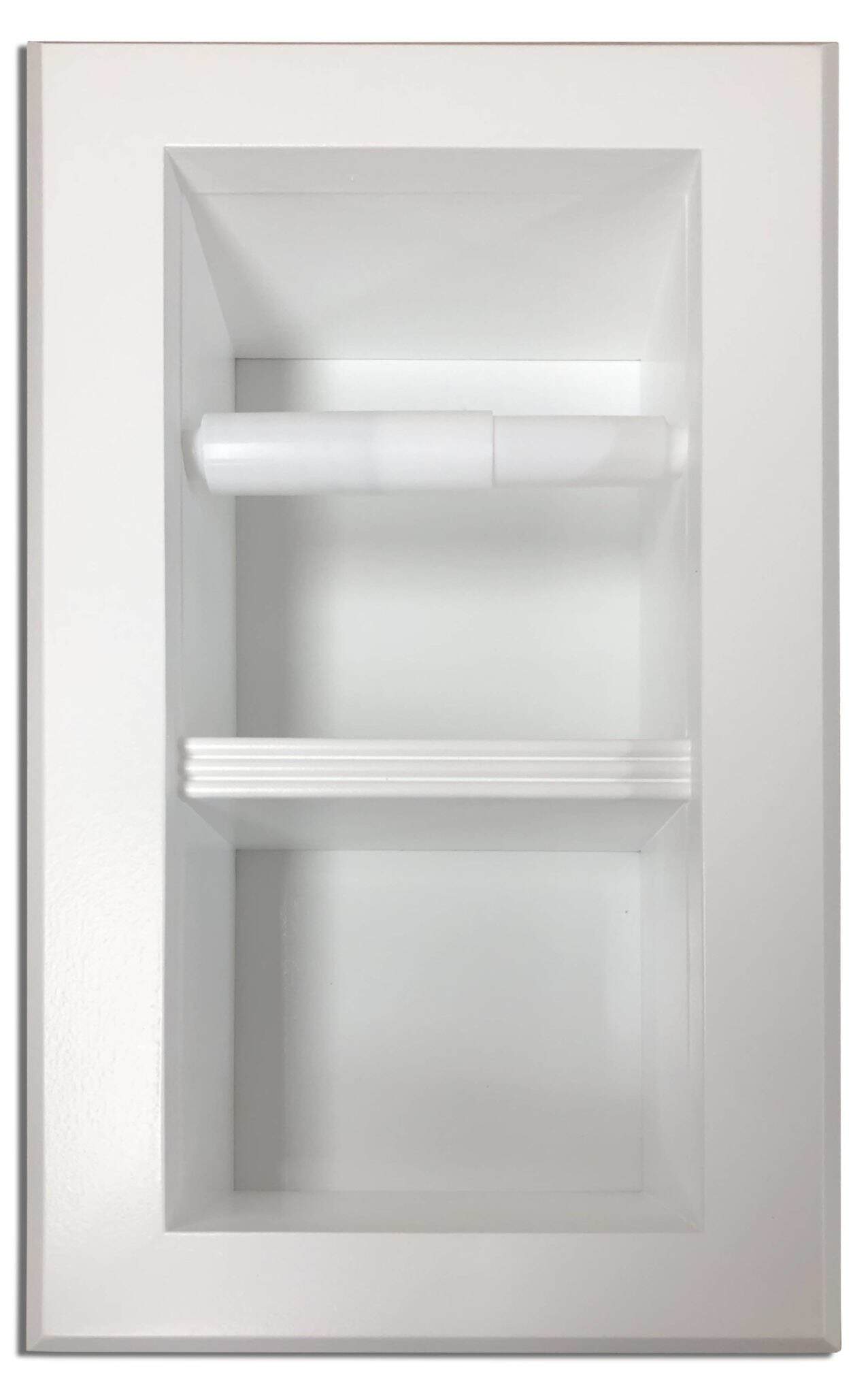 Brentwood-12 recessed in wall solid wood double toilet paper holder - holds any size rolls - 7 x 14.5 - Image 15