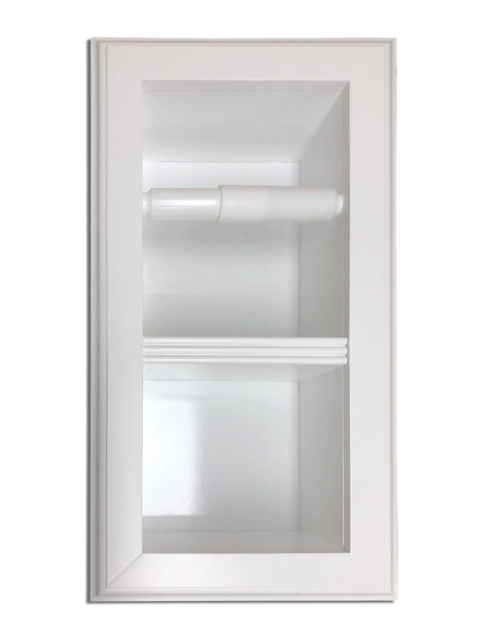 Brentwood-22 recessed in wall solid wood double toilet paper holder - holds any size rolls - 7 x 14.5 - Image 12