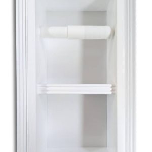 Brentwood-25 recessed in wall solid wood double toilet paper holder - holds any size rolls - 7 x 14.5