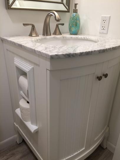 Brentwood-18 recessed in wall solid wood double toilet paper holder - holds any size rolls - 7 x 14.5 - Image 3