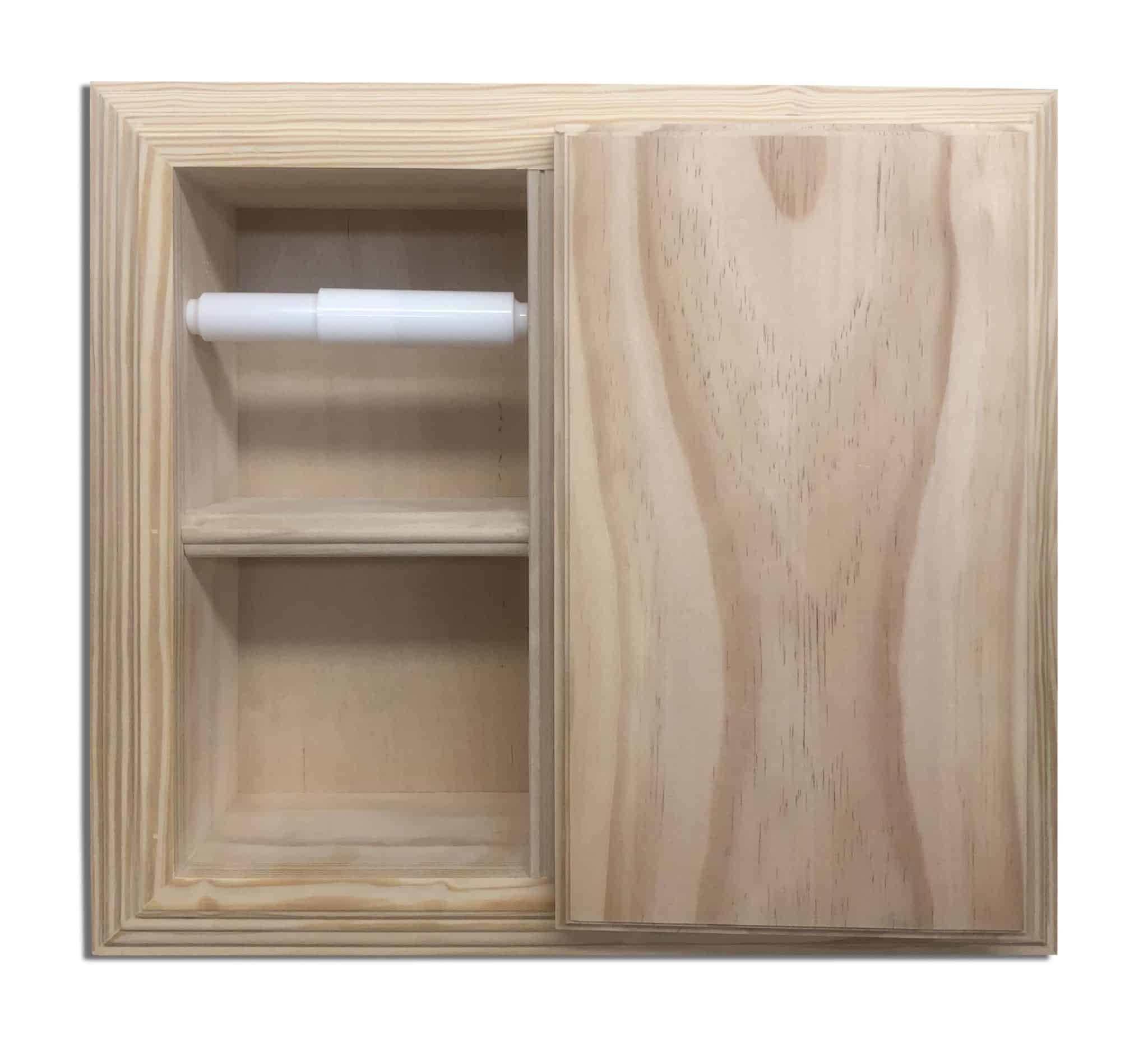 Highlands-17 Solid Wood Recessed in Wall Toilet Paper Holder With Storage Cubby – 14W x 13H - Image 3