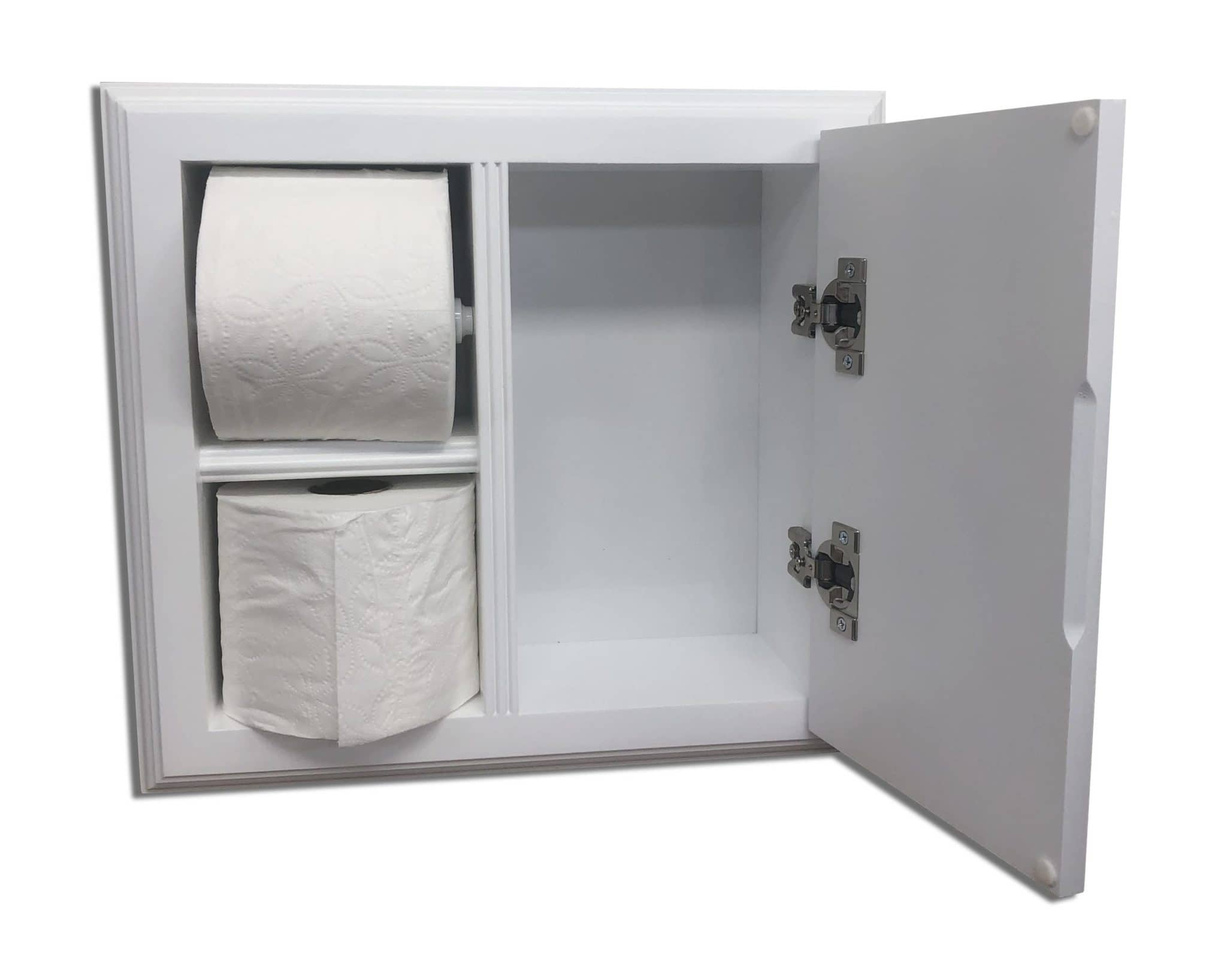 Highlands-17 Solid Wood Recessed in Wall Toilet Paper Holder With Storage Cubby – 14W x 13H - Image 8