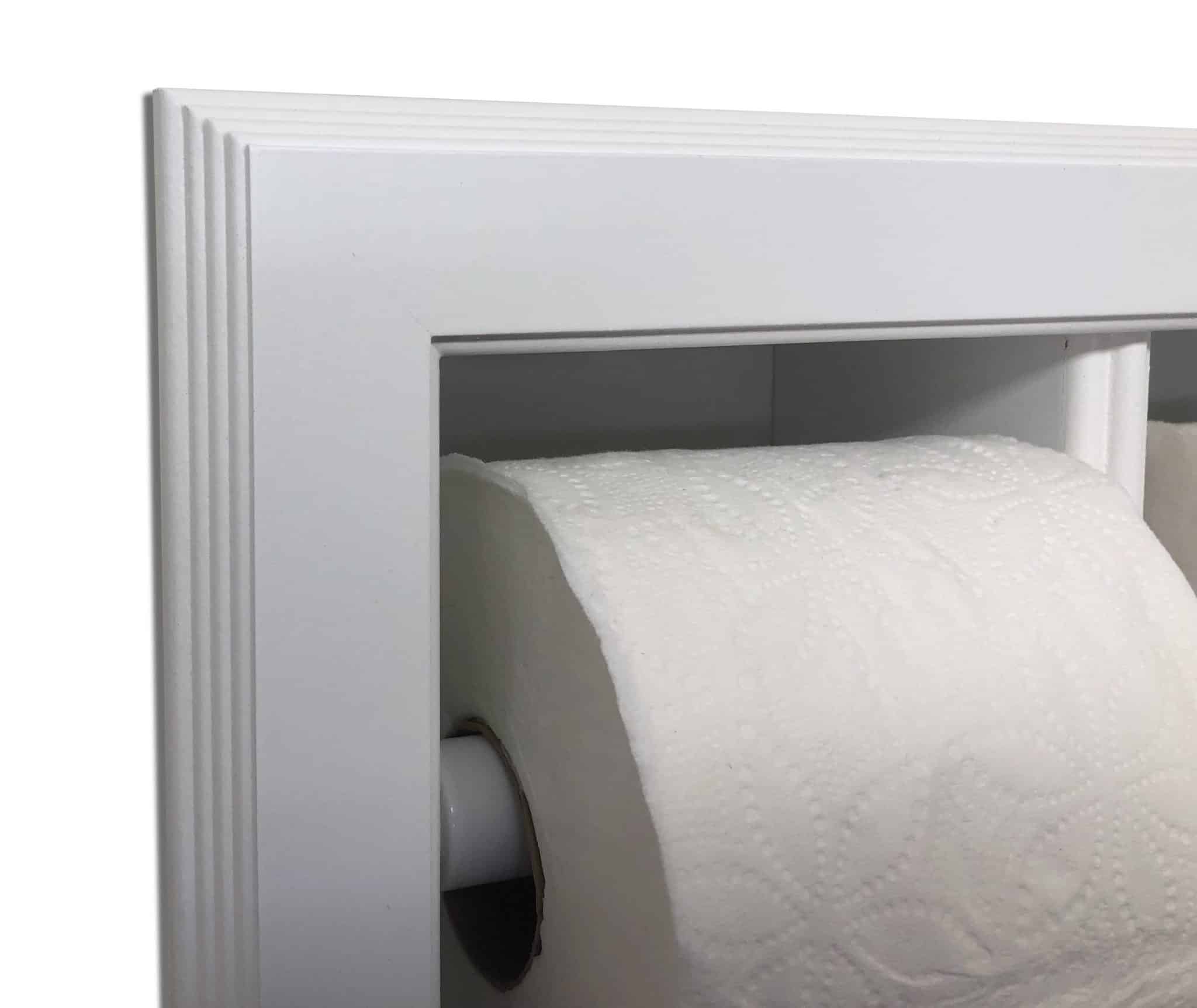Highlands-31 Solid Wood Recessed in the Wall Double Toilet Paper Holder With Shelf 13.25 x 15.25 - Image 9