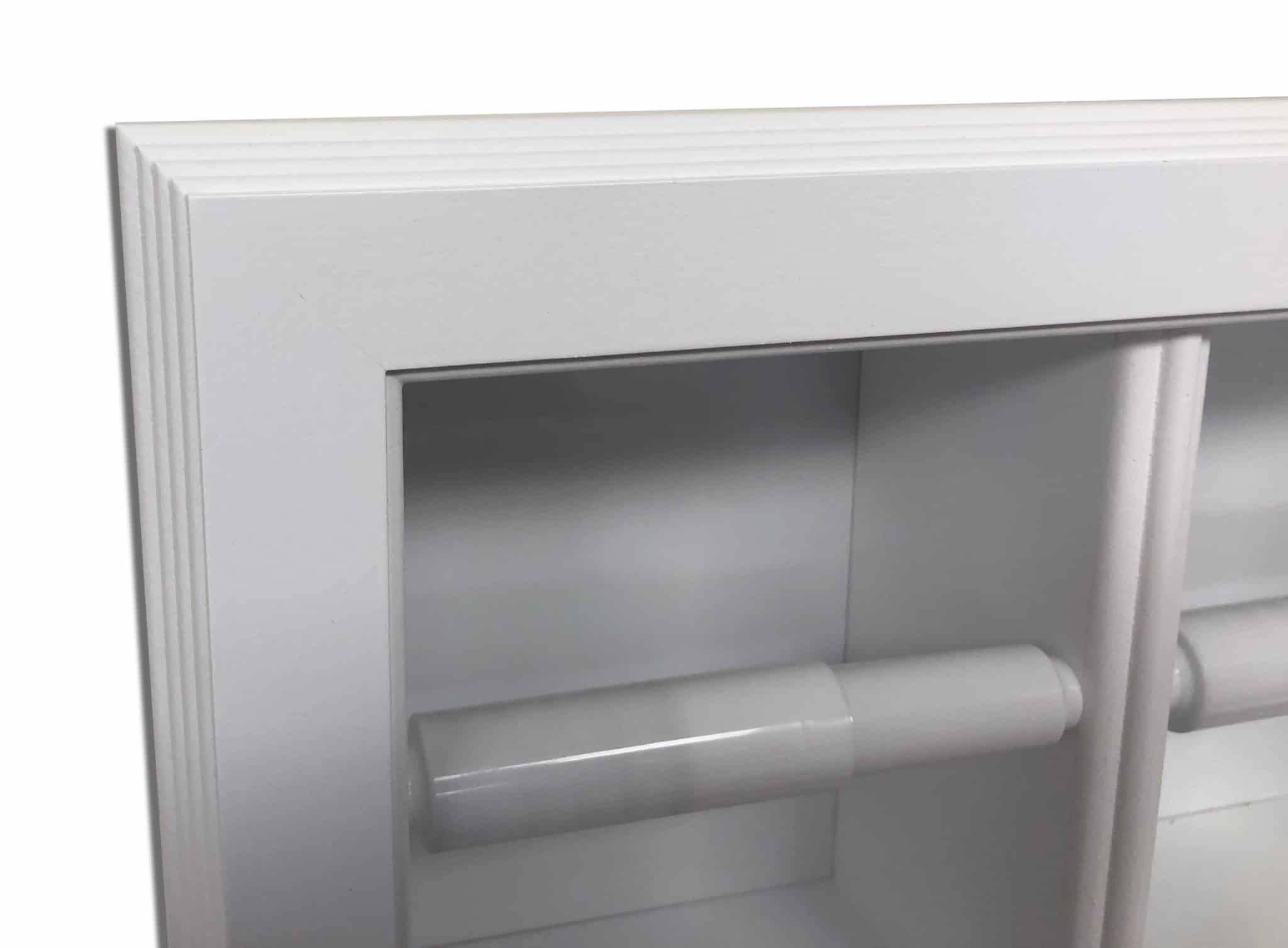 Highlands-31 Solid Wood Recessed in the Wall Double Toilet Paper Holder With Shelf 13.25 x 15.25 - Image 10