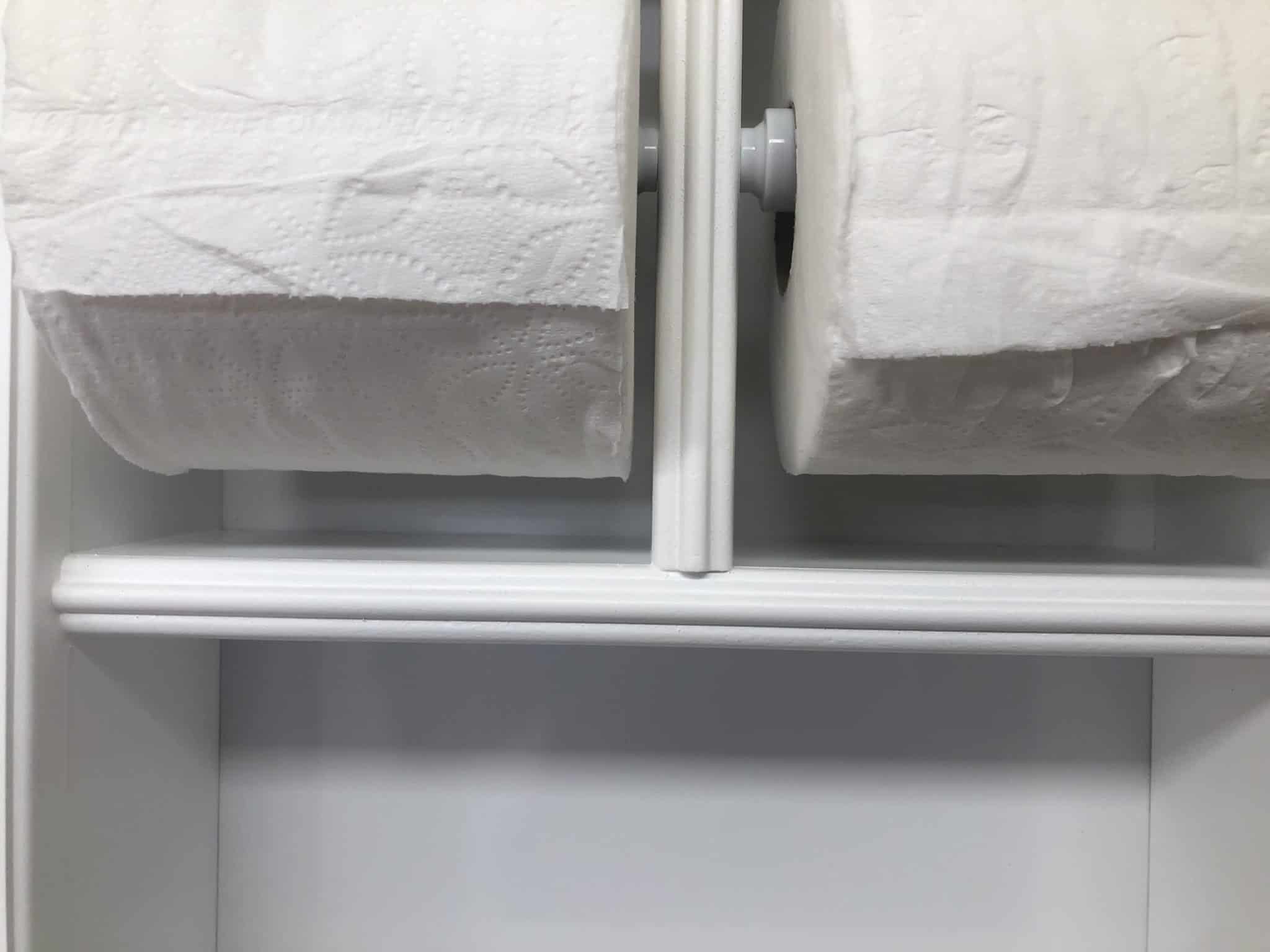 Highlands-31 Solid Wood Recessed in the Wall Double Toilet Paper Holder With Shelf 13.25 x 15.25 - Image 6